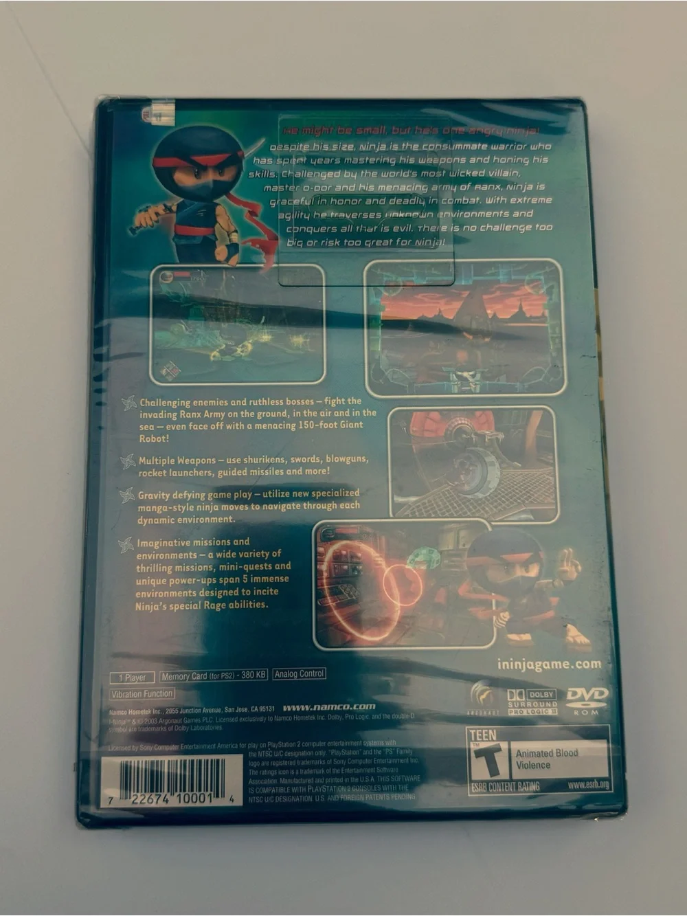 I-Ninja PS2 PlayStation 2 Brand New Factory Sealed Authentic Black Label Namco